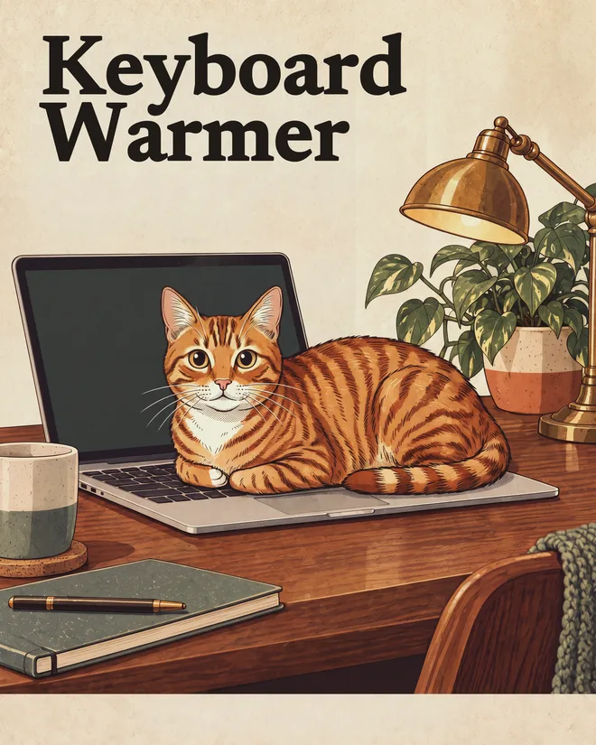 The Keyboard Warmer — The warm spot is always the keyboard.